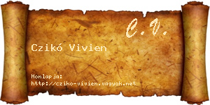 Czikó Vivien névjegykártya