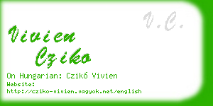 vivien cziko business card