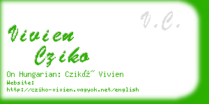 vivien cziko business card